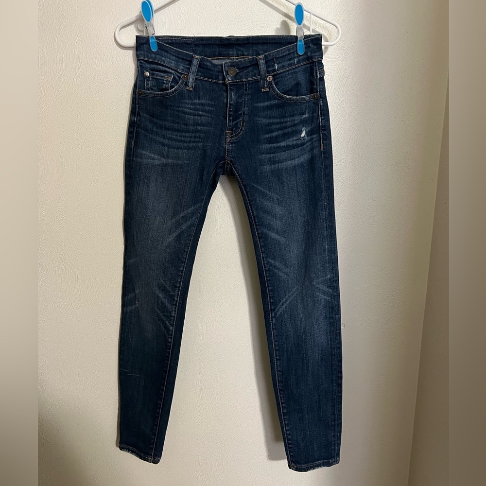 RALPH LAUREN DENIM & SUPPLY Cropped Skinny Darkâ Wash Jeans Women's Sz 25 Waist